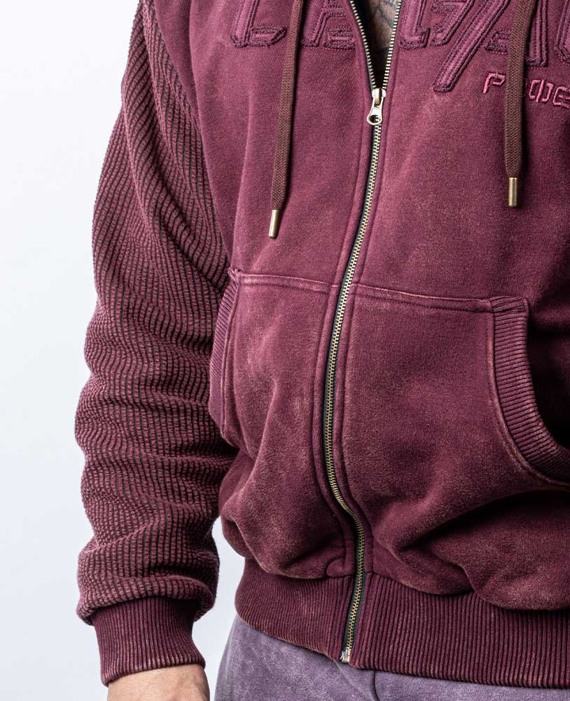 Heavy Zip Hoodie Devils Stonewashed Bostomix Fleece