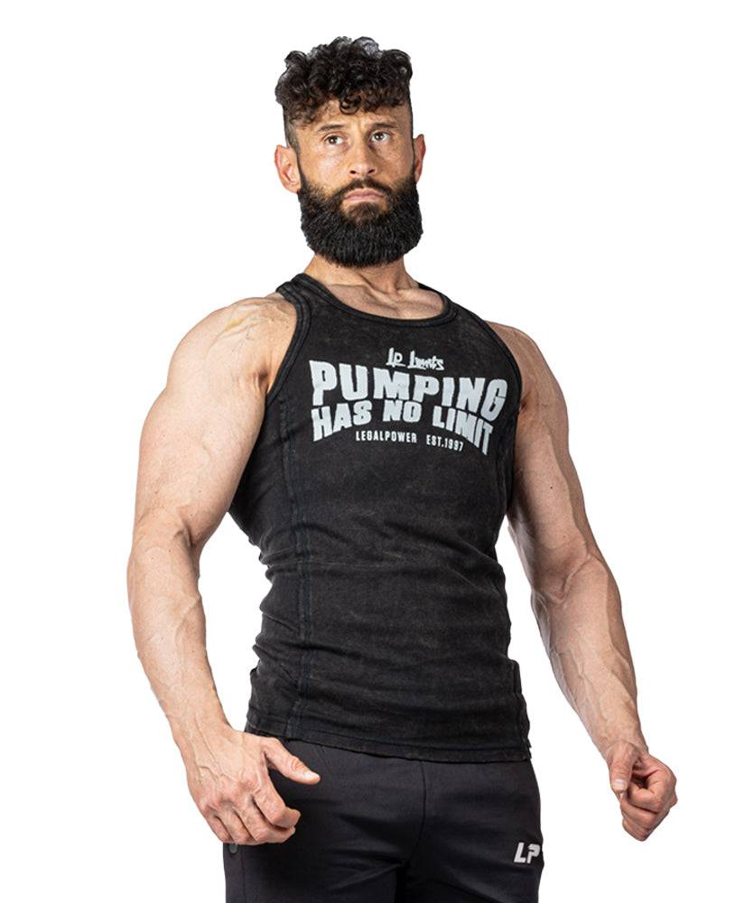 Tanktop Pumping has no Limit Stonewashed Ribbed