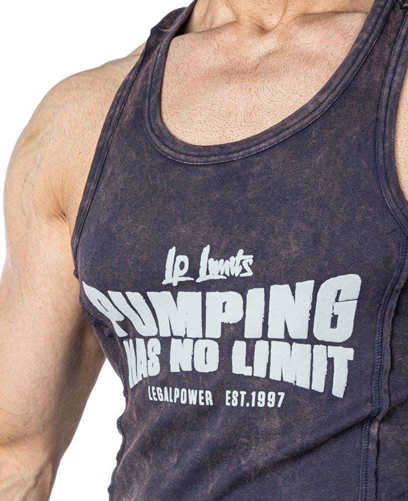 Tanktop Pumping has no Limit Stonewashed Ribbed