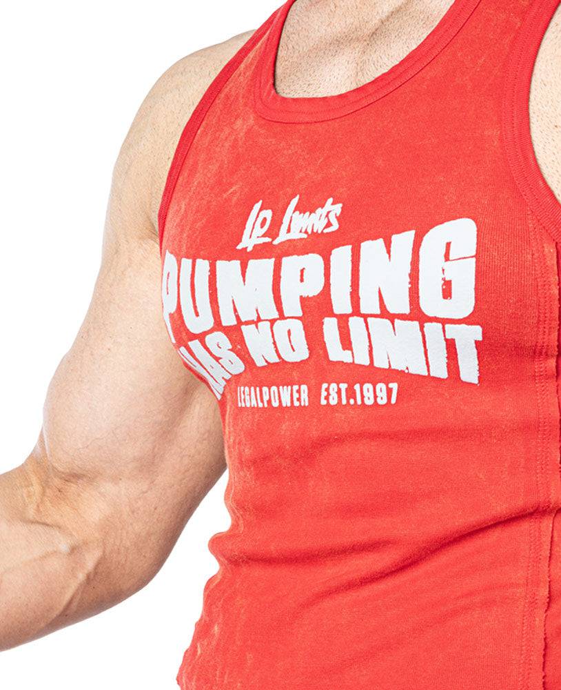 Tanktop Pumping has no Limit Stonewashed Ribbed