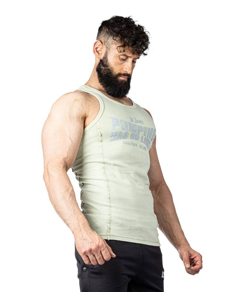 Tanktop Pumping has no Limit Stonewashed Ribbed