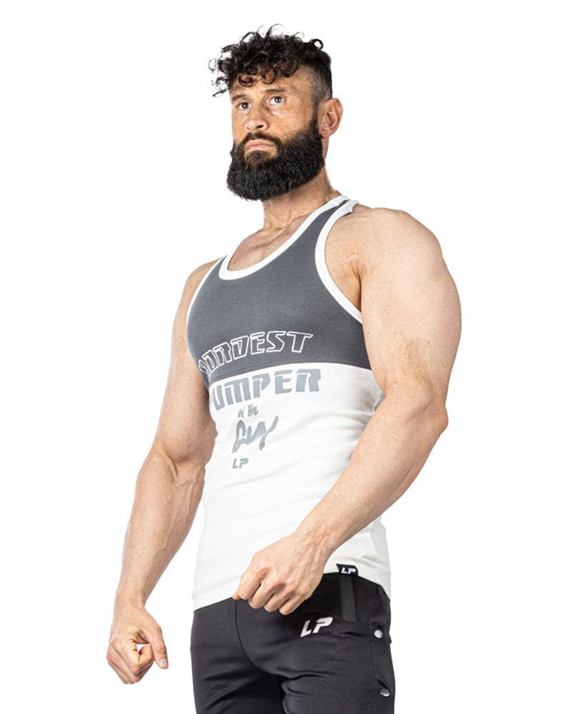 Tanktop Split Hardest Pumper in the Gym Stonewashed Ribbed