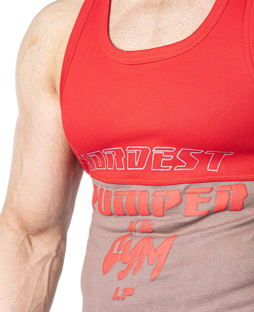 Tanktop Split Hardest Pumper in the Gym Stonewashed Ribbed